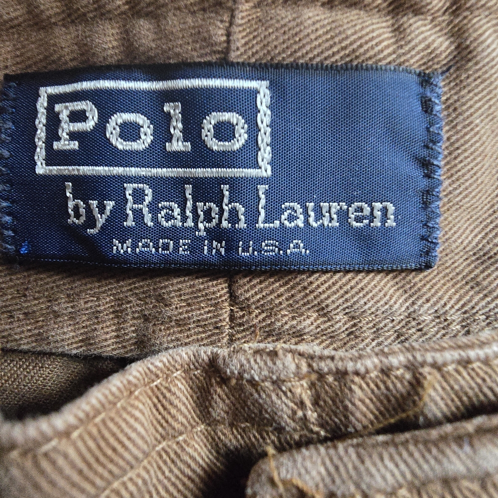 Polo Ralph Lauren Vintage Rare Men's Tan Cargo Pants Size 31/32 Military Style - Picture 3 of 12